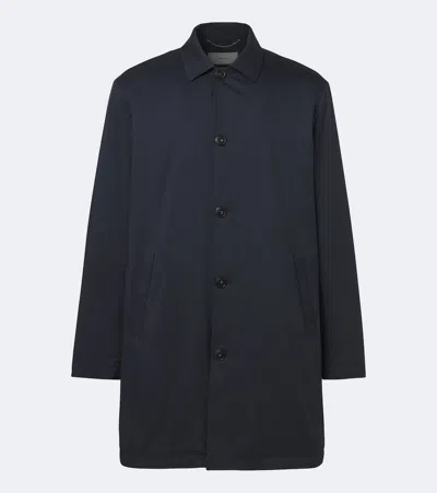 Canali Technical Coat In Blue