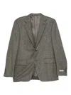 Canali Textured Blazer In Gray