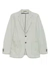 Canali Textured Blazer In Green