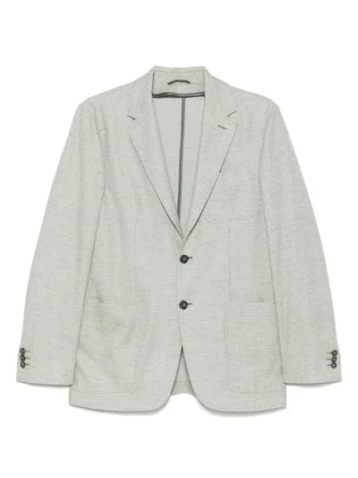 Canali Textured Blazer In Green