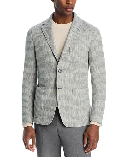 Canali Textured Jersey Jacket In Gray