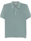 Canali Textured Polo Shirt In Green
