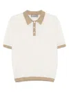 Canali Textured Polo Shirt In Neutrals