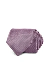 CANALI TEXTURED SOLID SILK CLASSIC TIE