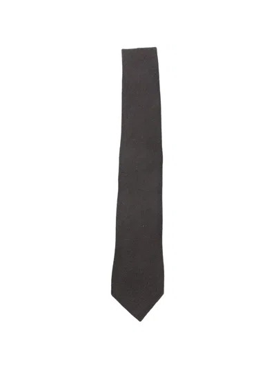 Canali Textured Tie In Black
