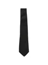 Canali Textured Tie In Black