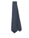 Canali Geometric-pattern Silk Tie In Blue