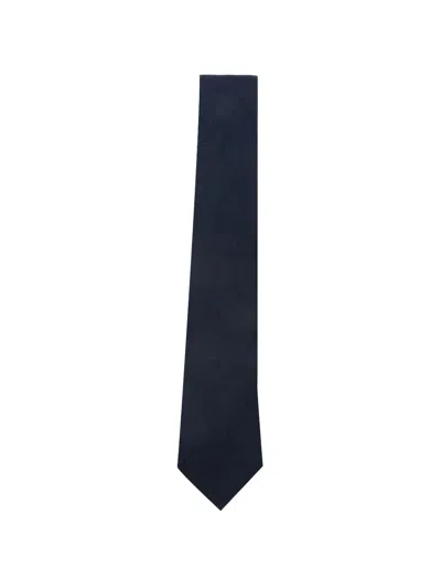 Canali Textured Tie In Blue