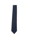 Canali Textured Tie In Blue