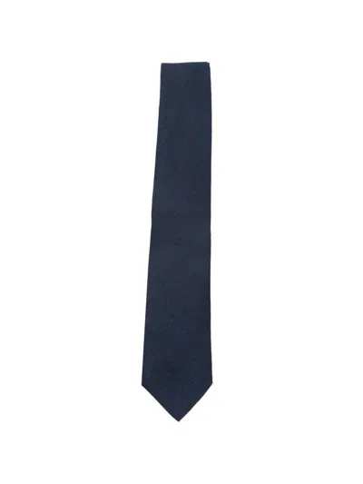 Canali Textured Tie In Blue