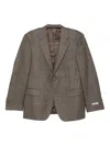 Canali Textured Two-button Jacket In Brown