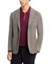 Canali Textured Wool Jersey Unstructured Casual Sport Coat In Gray