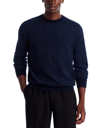 Canali Textured Wool Sweater In Blue