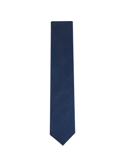 Canali Textured-finish Tie In Blue