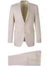 Canali Three-piece Suit In Neutrals