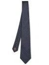 Canali Geometric White/blue Tie