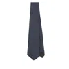 Canali Polka Dot Embroidery Silk Tie In Blue