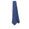 Canali Geometric-pattern Silk Tie In Blue