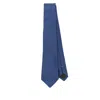 Canali Geometric-pattern Silk Tie In Blue