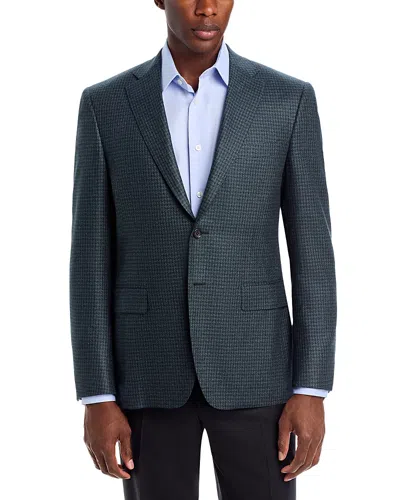 Canali Tonal Houndstooth Regular Fit Sport Coat In Green
