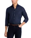 Canali Tonal Sport Shirt In Blue
