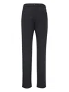 Canali Tonal Stitching Trousers In Black