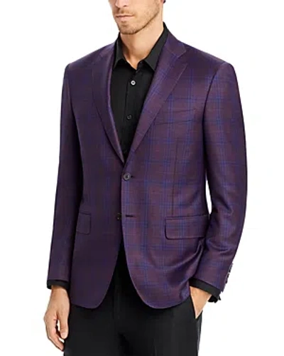 Canali Tonal Wool Sport Coat In Purple