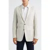 Canali Trim Fit Tan Knit Cotton Blend Sport Coat In Brown