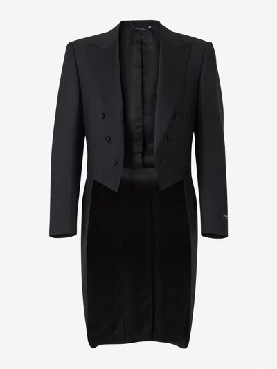 Canali Trousers And Vest Tailcoat In Black