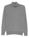 Canali Turtleneck Wool Sweater In Gray