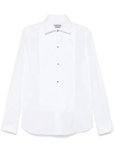 Canali Tuxedo Shirt In White