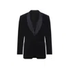 Canali Navy Blue Cotton Tuxeedo Drop 8 Regular Jacket In Black