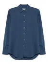 Canali Twill Shirt In Blue