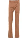 Canali Twill Tapered Trousers In Neutrals
