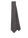 Canali Patterned-jacquard Silk Tie In Brown