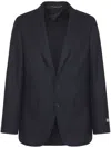 Canali Twill-weave Blazer In Blue