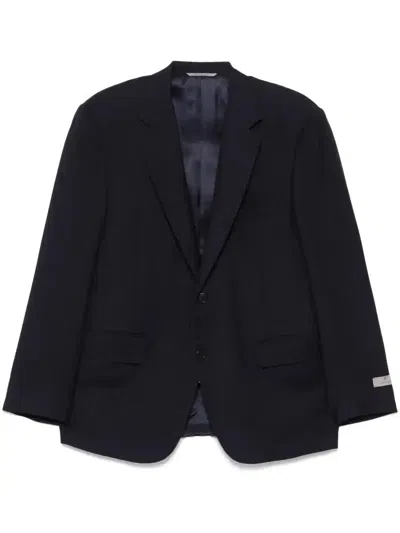 Canali Notched-lapel Single-breasted Suit In Blue