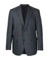 Canali Twill-weave Wool Blazer In Black