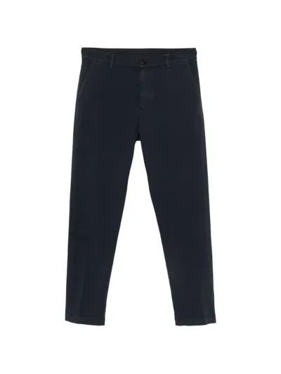 Canali Twill-weave Slim-fit Trousers In Blue