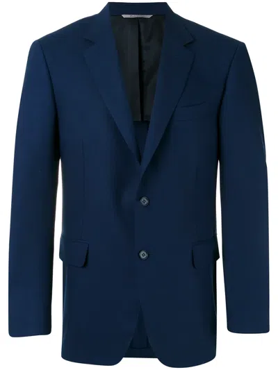 Canali Two Button Blazer In Blue