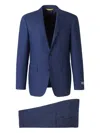 Canali Two-button Flap-pocket Suit In Blue