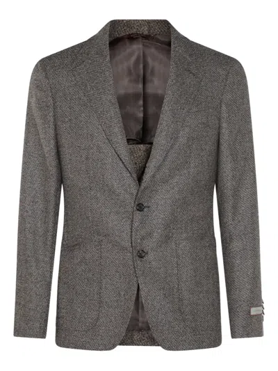 CANALI TWO-BUTTON SINGLE-BREASTED BLAZER