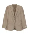 Canali Two-button Wool Blazer In Brown