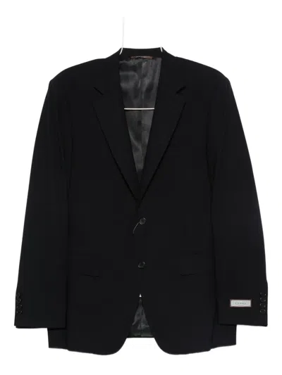 Canali Two-button Wool Jacket In Black