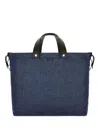 Canali Two Handles Tote Bag In Blue