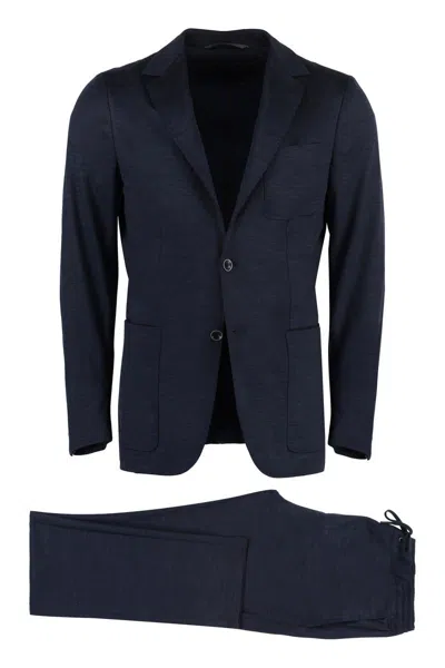 Canali Two-piece Suit In Wool In Blue