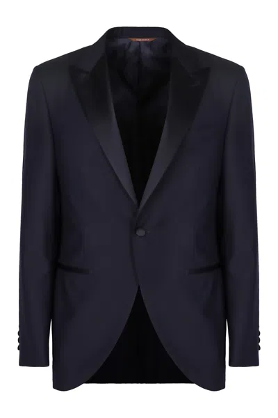 Canali Two-piece Wool Suit In Blue