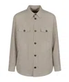 Canali Buttoned Flap-pocket Jacket In Brown