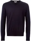Canali V-neck Sweater In Blue