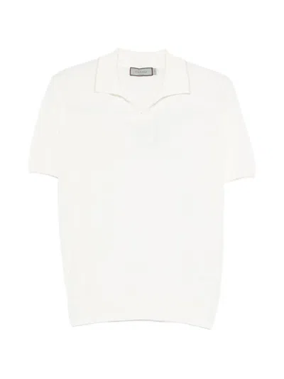 Canali V-neck T-shirt In White